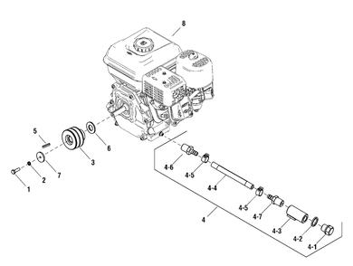 Engine Group (8003064) Diagram and Parts List for 866055-EX14-S  Briggs and Stratton Saw